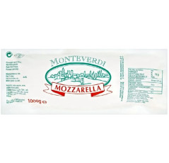 Mozzarella  blok 1 kg MONTEVERDI