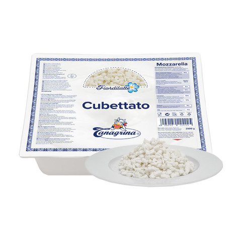 Mozzarella FIOR DI LATTE 2,5 kg CUBETTATA TANAGRINA
