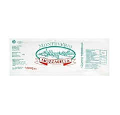 Mozzarella  blok 1 kg MONTEVERDI