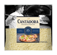 Mozzarella cossette cubetatta 2,5kg 45% CANTA DORA